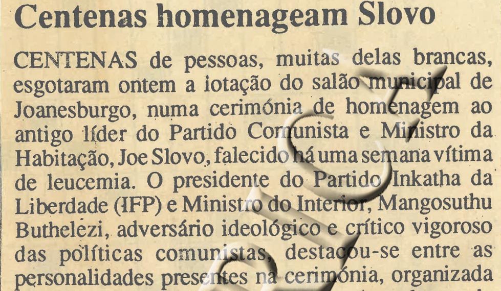 Centenas homenagem Slovo 14 de Janeiro de 1995
