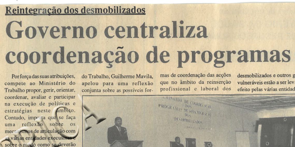 Governo centraliza coordenação de programas de 21 de junho de 1995