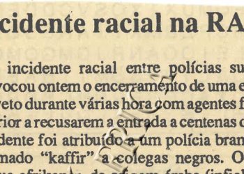 Incidente racial na RAS 17 de Janeiro de 1995