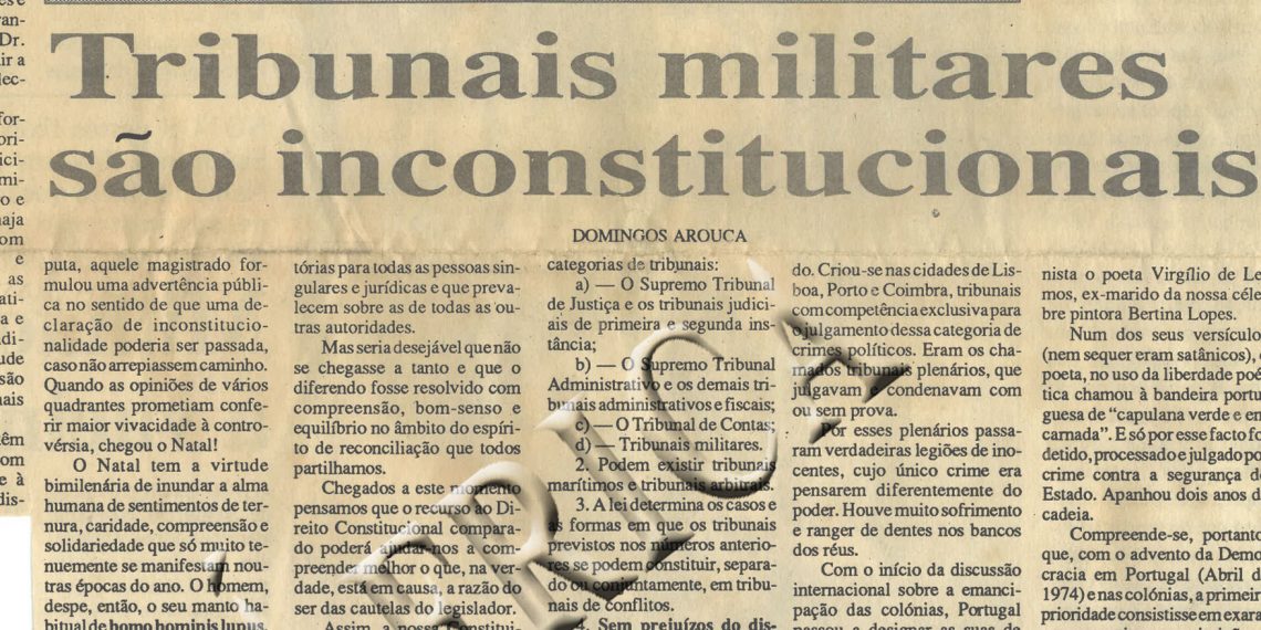 Tribunais militares são inconstitucionais de 21 de janeiro de 1995
