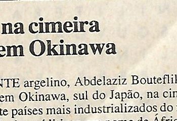 Argélia na cimeira do G-8 em Okinawa – 20 de Julho de 2000