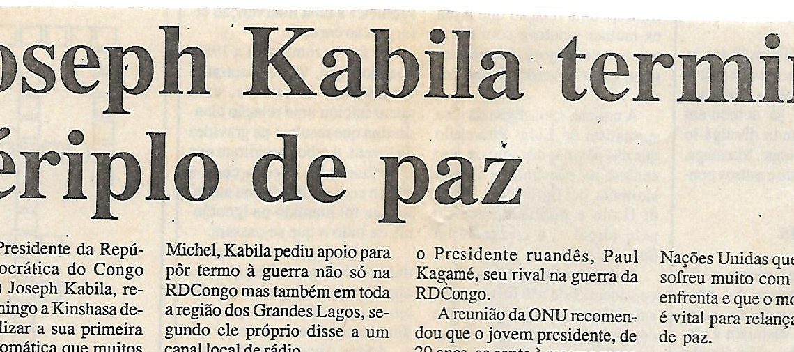 Joseph Kabila termina périplo de paz – 6 de Fevereiro de 2001