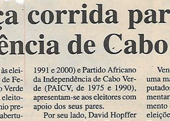 Começa corrida para a presidência de Cabo Verde – 25 de Janeiro de 2001