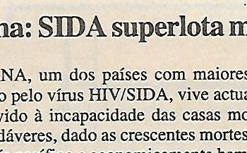 Botswana: SIDA superlota morgues – 31 de Janeiro de 2001