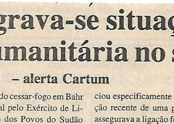 Agrava-se situação humanitária no sul do Sudão – 18 de Julho de 2000