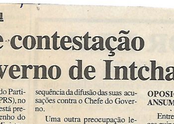 Guiné-Bissau: Cresce contestação ao Governo de Intchamá – 13 de Julho de 2000