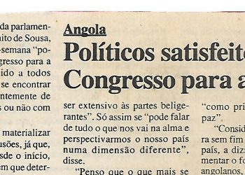 Angola: Políticos satisfeitos com Congresso para a Paz – 29 de Julho de 2000