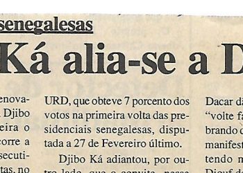 Presidenciais senegalesas: Djibo Ká alia-se a Diouf – 16 de Março de 2000