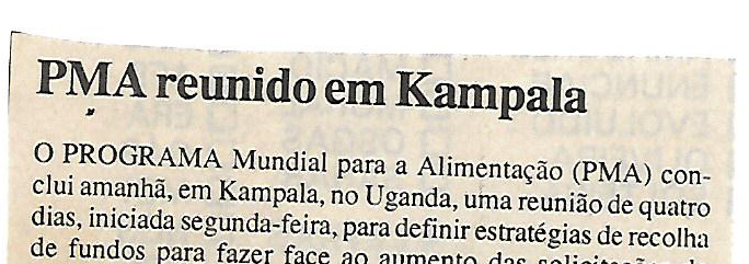 PMA reunido em Kampala – 1 de Março de 2000