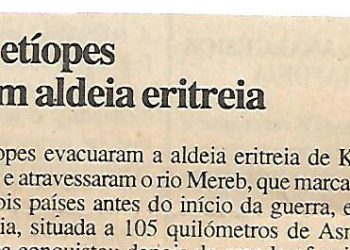 Tropas etíopes evacuam aldeia eritreia – 13 de Julho de 2000
