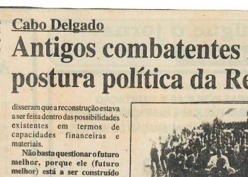 Antigos combatentes repudiam postura política da Renamo – 07 de Julho de 1997