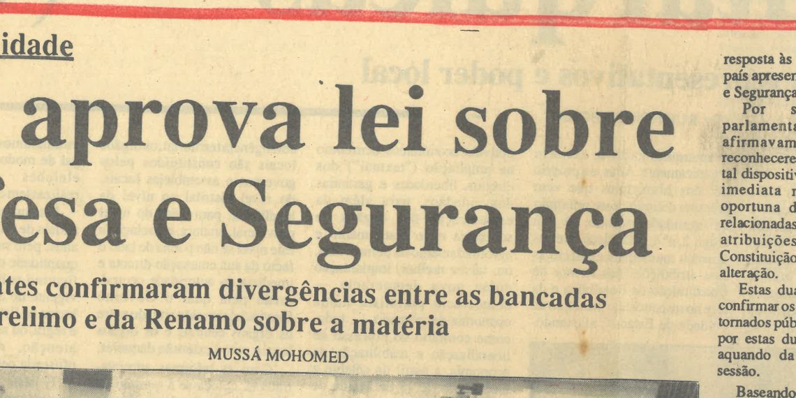 AR aprova lei sobre Defesa e Segurança – 02 de Julho de 1997
