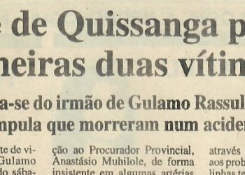 Haxixe de Quissanga produz as primeiras duas vítimas – 23 de Setembro 1997