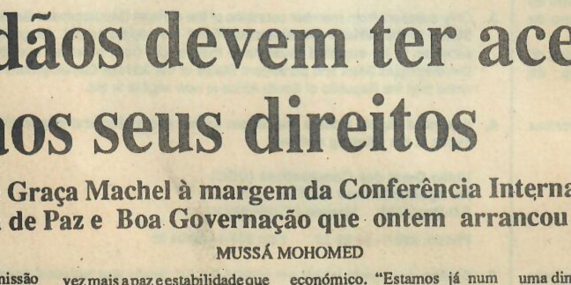 Cidadãos devem ter acesso real aos seus direitos – 2 de Setembro de 1997