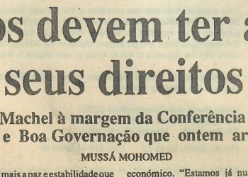 Cidadãos devem ter acesso real aos seus direitos – 2 de Setembro de 1997
