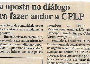 Dulce Pereira aposta no diálogo constante para fazer andar a CPLP – 8 de Dezembro de 2000
