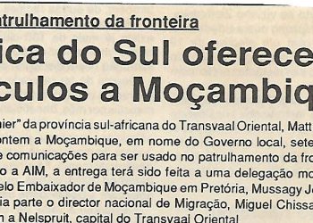 África do Sul oferece veículos a Moçambique – 8 de Setembro de 1994