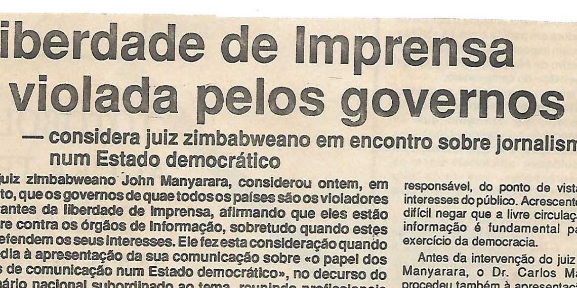 Liberdade de Imprensa é violada pelos governos – 9 de Setembro de 1994
