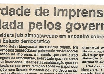 Liberdade de Imprensa é violada pelos governos – 9 de Setembro de 1994