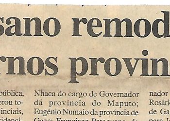 Chissano remodela governos provinciais – 15 de Julho de 2000