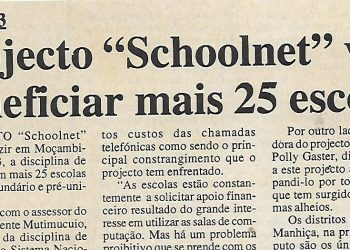 Projecto “Schoolnet” vai beneficiar mais 25 escolas – 4 de Agosto de 2000