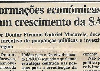 Transformações económicas espelham crescimento da SADC – 17 de Julho de 2000