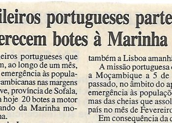 Fuzileiros portugueses partem e oferecem botes à Marinha – 4 de Abril de 2000