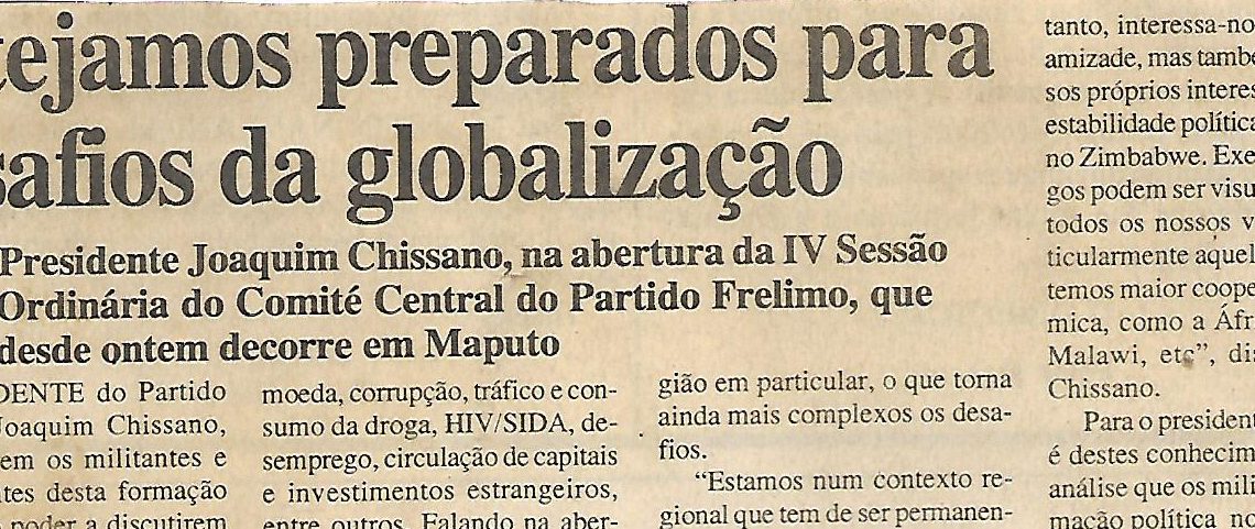 Estejamos preparados para desafios da globalização – 21 de Julho de 2000