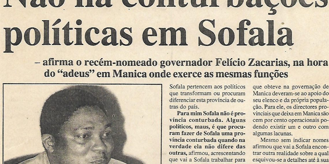 Não há conturbações políticas em Sofala – 18 de Julho de 2000