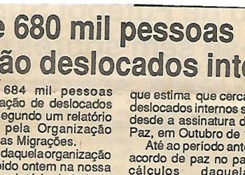 Mais de 680 mil pessoas ainda são deslocados internos – 18 de Novembro de 1994