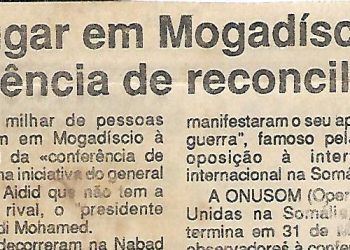 Tem lugar em Mogadíscio conferência de reconciliação – 2 de Janeiro de 1994