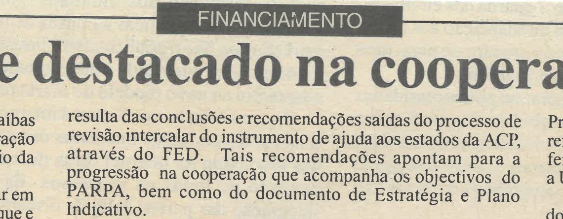 Moçambique destacado na cooperação com EU – 28 de Janeiro de 2005