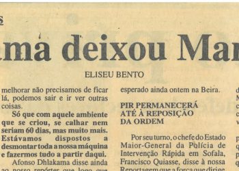 Dhlakama deixou Marínguè – 11 de Julho de 1997