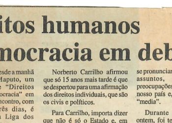 Direitos humanos e democracia em debate – 09 de Abril de 1997