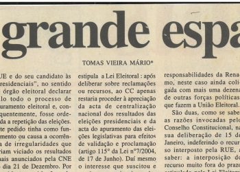 Um grande espanto – 21 de Janeiro de 2005