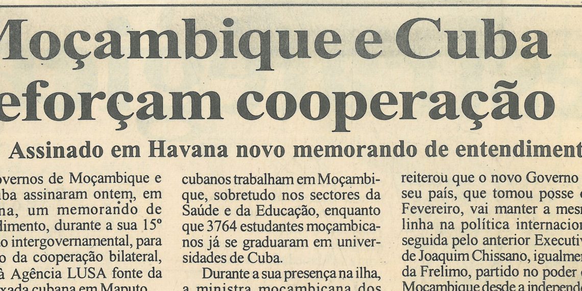 Moçambique e Cuba reforçam cooperação – 28 de Maio de 2005