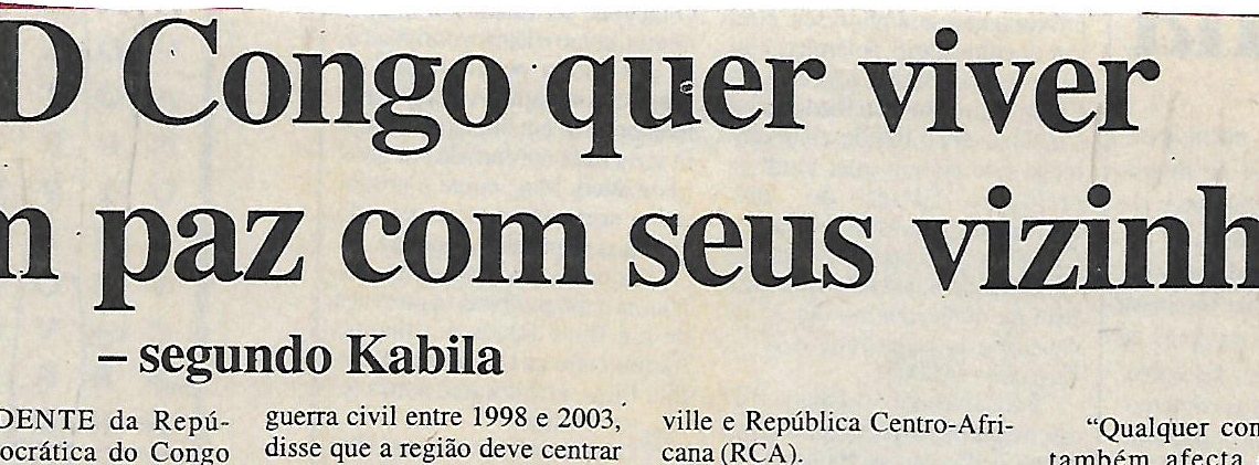 RD Congo quer viver em paz com seus vizinhos – 21 de Outubro de 2004