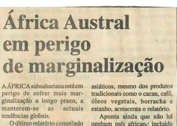África Austral em perigo de marginalização – 08 de Abril de 1997