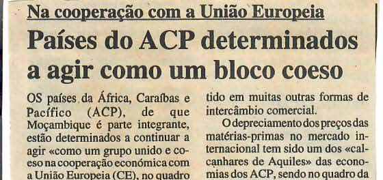 Na cooperação com a União Europeia – Países da ACP determinados a agir como um bloco coeso – 04 de Setembro de 1997