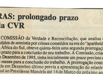 RAS: prolongado prazo da CRV – 20 de Setembro de 1997