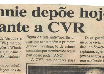 Winnie depõe hoje perante a CVR (África do Sul) – 26 de Setembro de 1997