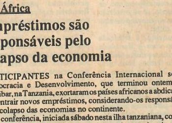 Em África – Empréstimos são responsáveis pelo colapso da economia – 08 de Julho 1997