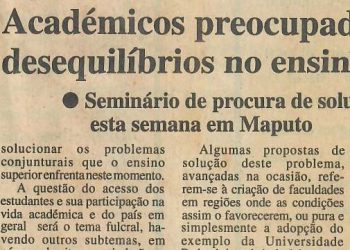 Académicos preocupados com desequilíbrios no ensino superior – 14 de Julho de 1997