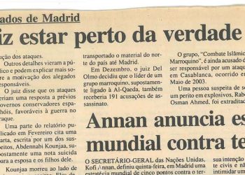 Annan anuncia estratégia mundial contra terrorismo – 12 de Março de 2005