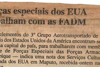 Forças especiais dos EUA trabalham com as FADM – 13 de Maio de 1997