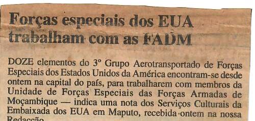 Forças especiais dos EUA trabalham com as FADM – 13 de Maio de 1997