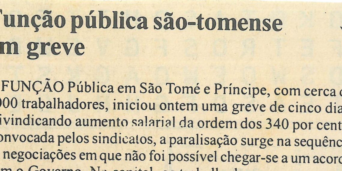 Função pública são-tomense em greve – 31 de Maio de 2005