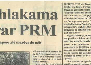 Em Cheringoma – Guardas de Dhlakama querem integrar PRM – 10 de Fevereiro de 2005