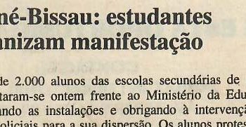 Guiné-Bissau: estudantes organizam manifestação – 24 de Abril de 1997