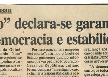  Guiné-Bissau – “Nino” declara-se garante da democracia e estabilidade – 22 de Setembro de 1997